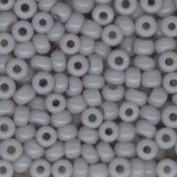 Opaque - Light Grey Japanese 11/0 Seed Beads (6in tube)